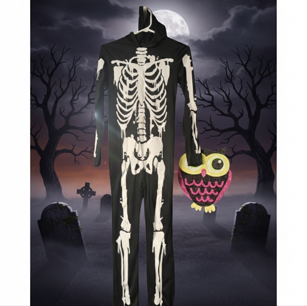 Target Kids Skeleton Costume - Black & White-Medium
